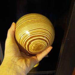 Large Aragonite Sphere With Base