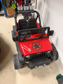 Red jeep power wheels