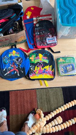 Power rangers small backpacks and duffel bag