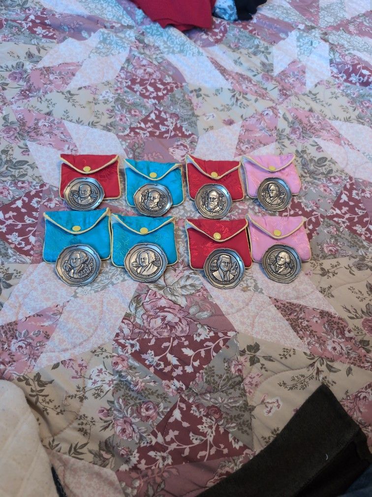 Partial Collection Of President 2"Plates
