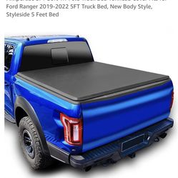 Fixxpertise 5FT Soft Tri-Fold Truck Bed Tonneau Cover Fits for Ford Ranger 2019-2022 5FT Truck Bed, New Body Style, Styleside 5 Feet Bed