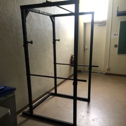 Home Gym - Squat Rack, Barbell, Weight Plates, Adjustable Bench