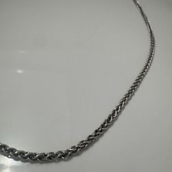 David Yurman Silver 2.5MM 24 Inch Wheat Chain Necklace (COMES WITH BOX, ORIGINALLY $600 NEW) 