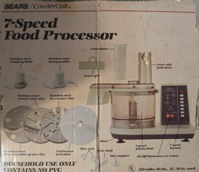 Food Processor Sears Roebuck And Co. Model No. (contact info removed)00 120 VAC 50 / 60 HZ . 3 . 45A Max.