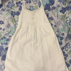Crochet Trim Ivory Dress