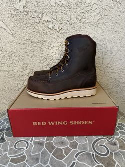 WORK BOOTS RED WING 2442 COMPOSITE TOE WATERPROOF SIZE 8 MENS 