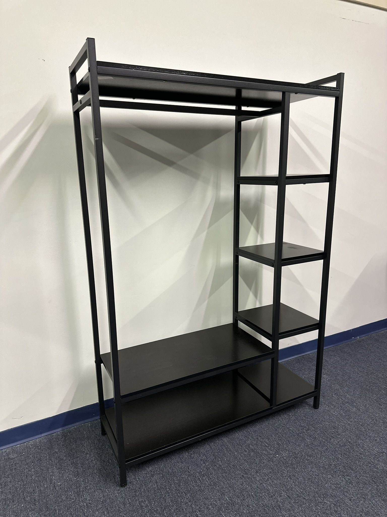 Black Metal Shelving Unit