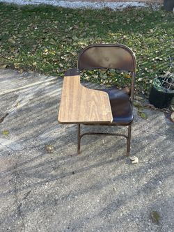 Vintage Folding School Desk Chair