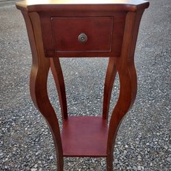 2 Small Real Wood Side Tables 