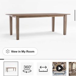 Crate And barrel basque Table With Bench 