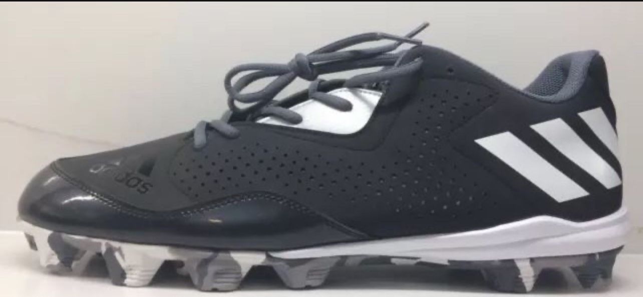 Adidas Wheelhouse 4 Black/White/Silver Baseball Shoes Men US Sz 16 / Q16604