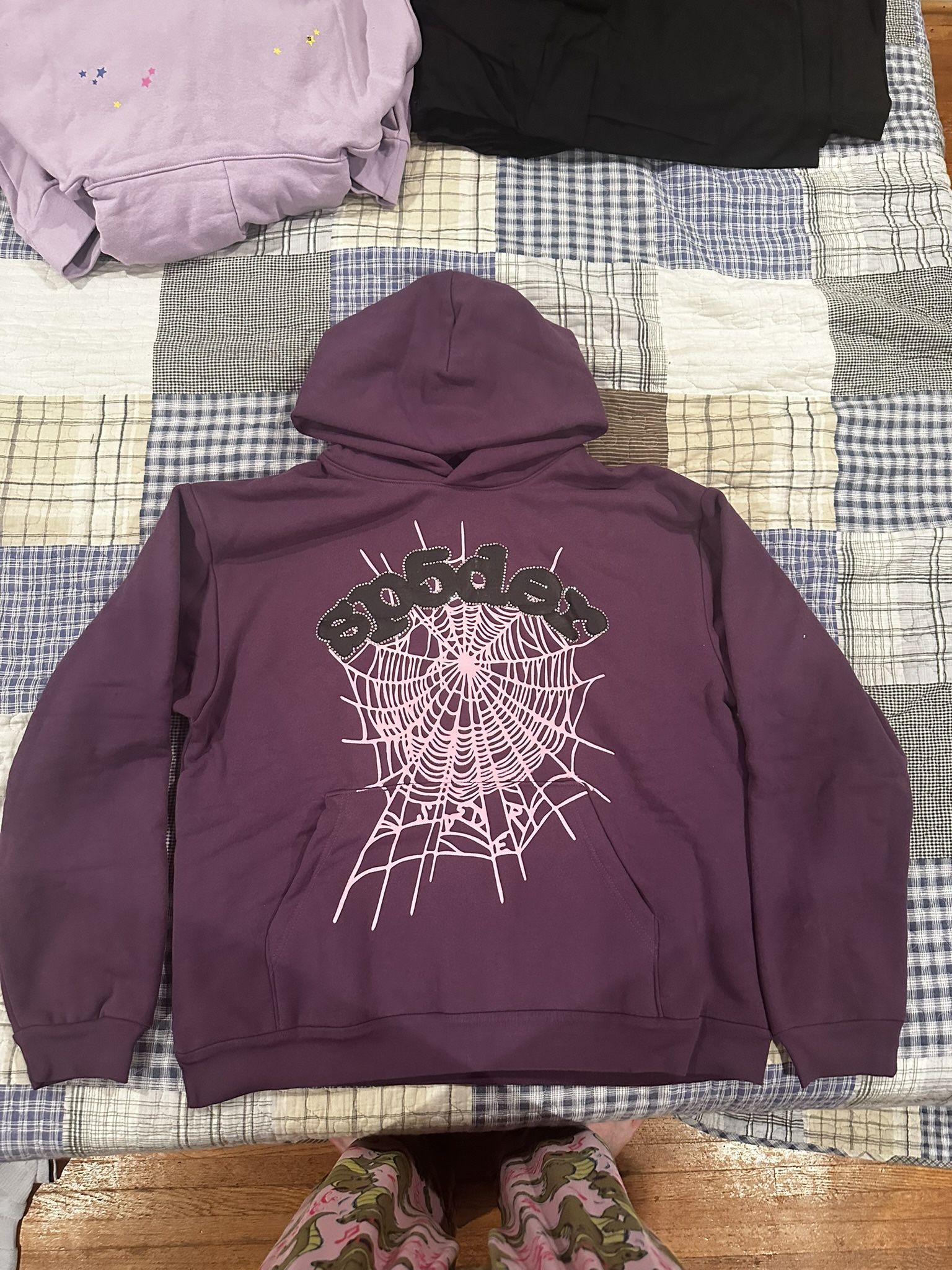 Sp5der Grape Hoodie