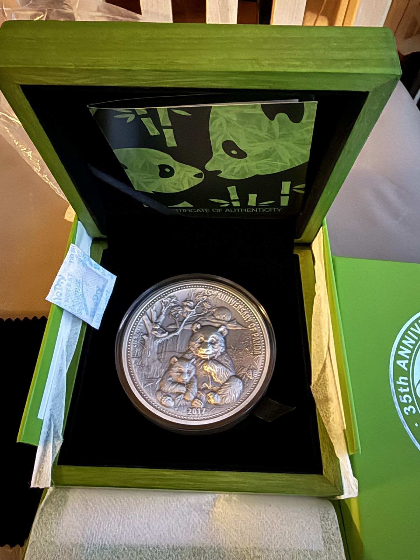 2017 8oz 35th Anniversary Of Panda Silver Coin