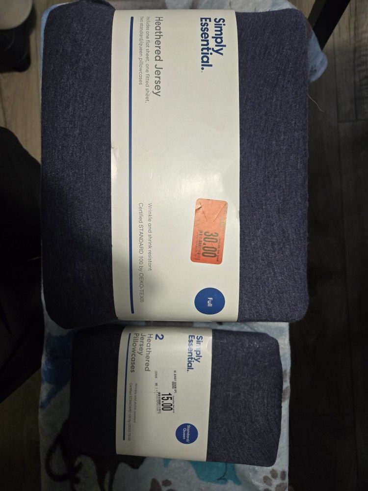 Jersey Full Sheet And Pillow Case Set