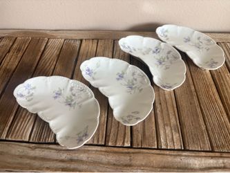 Vintage Bassett Limoges Austria floral dishes set of 4