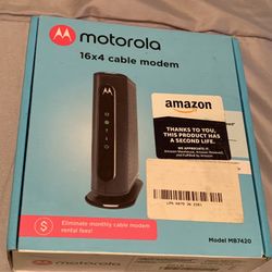 Motorola 16 X 4 Cable Modem Brand New In Box 