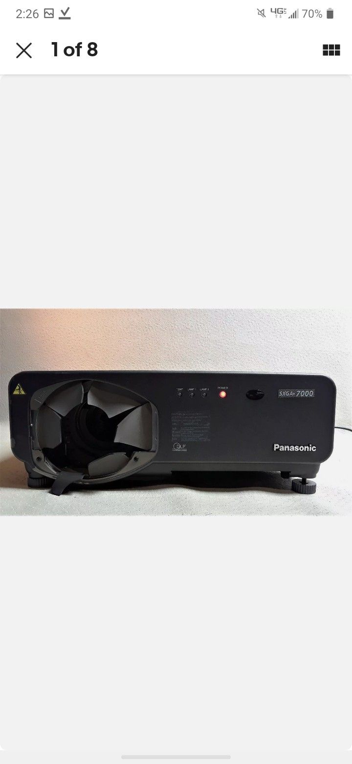 Panasonic PT D7700U K SXGA 7000 Lumens DLP Based Projector