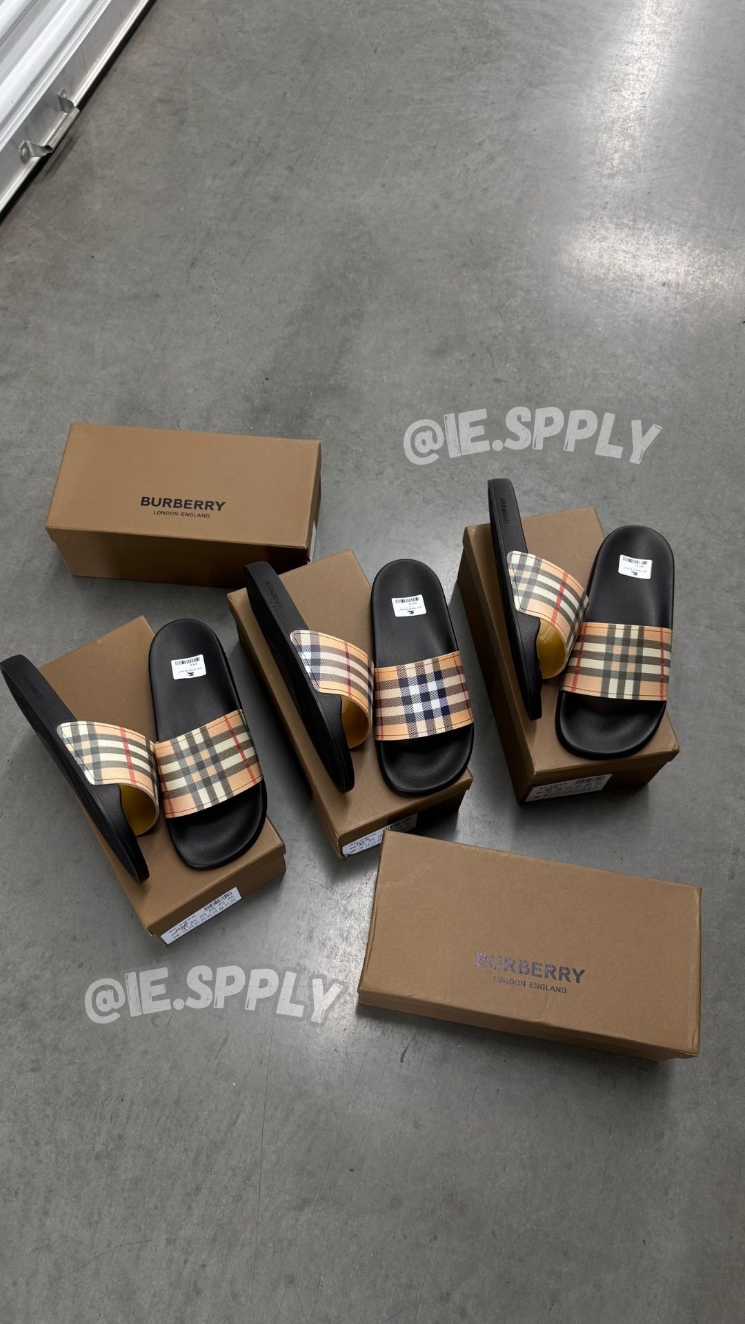 Burberry Check Slides