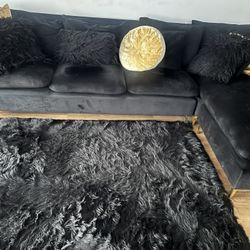 Black sectional couch 
