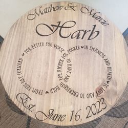 Engraved Wedding Vows