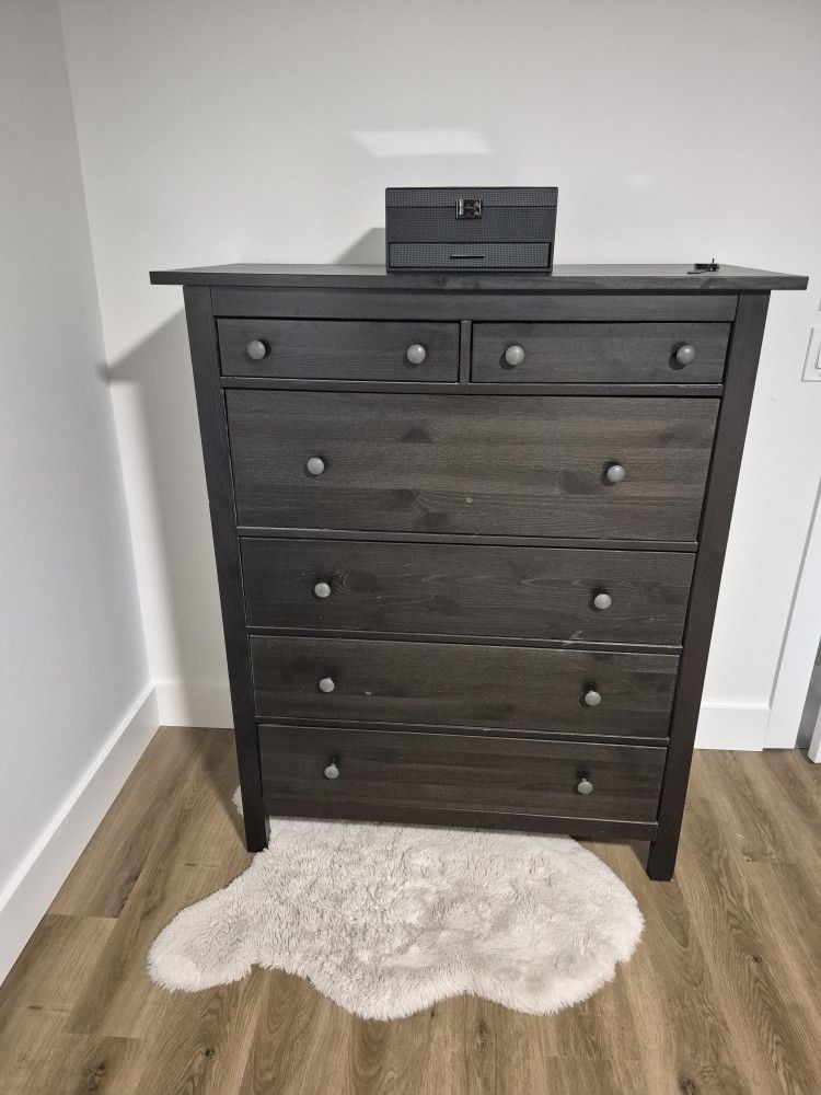 Wood Tall Ikea Hemnes Dresser