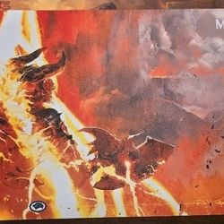MTG Lightning Bolt Playmat