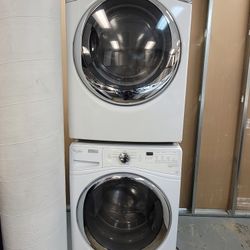 Whirlpool Front Loading Washer And Stackable Gas Dryer Set 