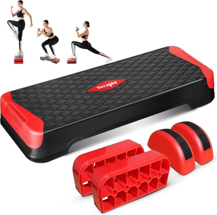 New Adjustable Aerobic Step + Balance Board