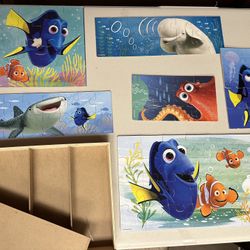 Cardinal Disney Pixar Finding Dory Nemo 6 Puzzles with wooden case