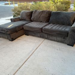 2-piece gunmetal gray sectional