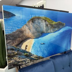 Beach Tempered Glass Wall Art 60” X 36”