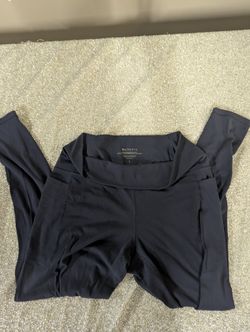 blue Athleta Transcend Stash Tight legginsg size L P23
