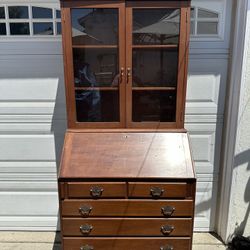 Vintage Secretary With Detachable Bookcase
