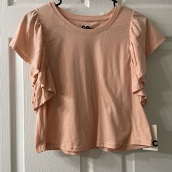 Junior’s Boxy Flutter Sleeve Tee 