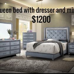 Queen Bed Dresser Mirror 
