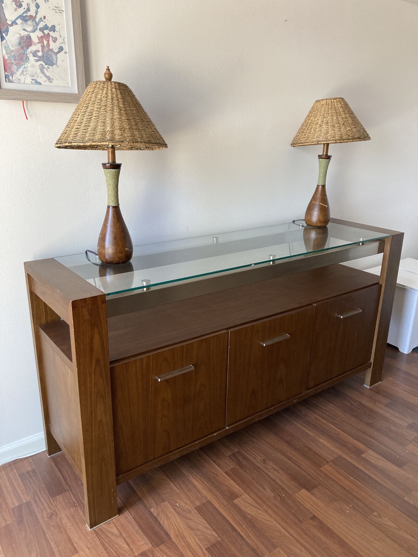 Glasstop Buffet Console 