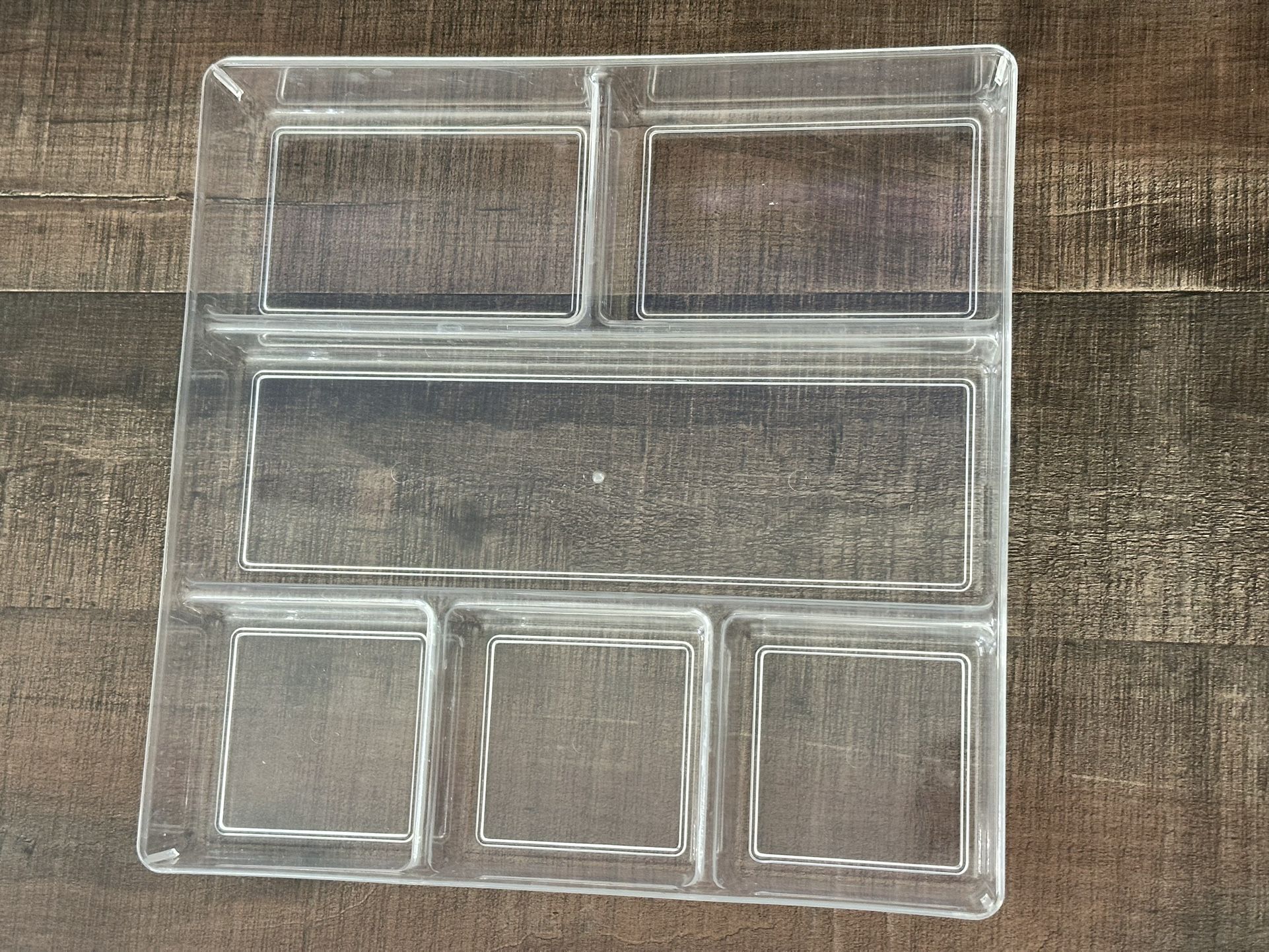 7-Divider Square Drawer Insert Plastic Tray