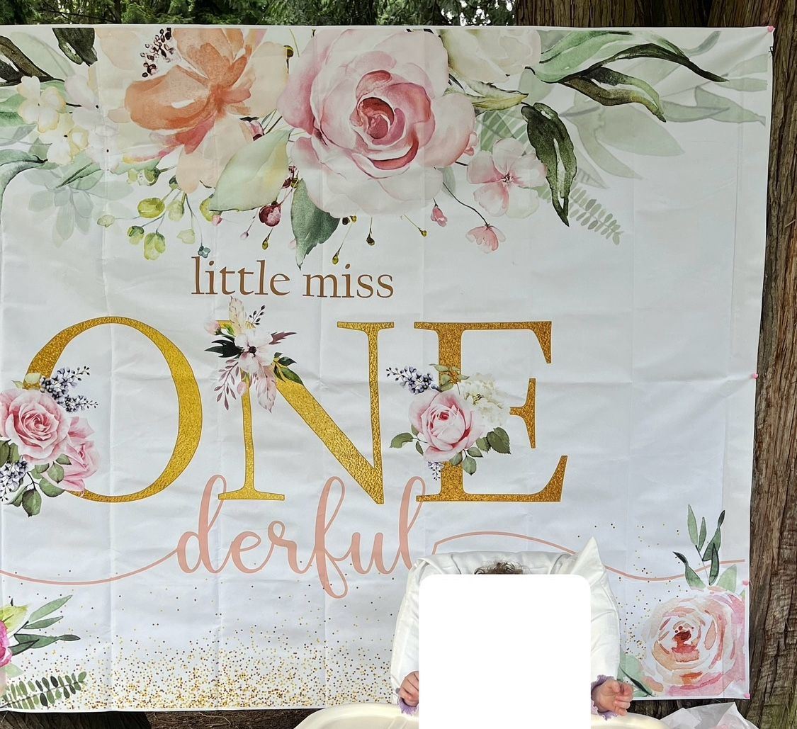 “Little Miss One-derful” Canvas Banner