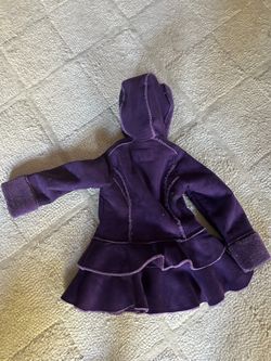 Girls purple coat with hood