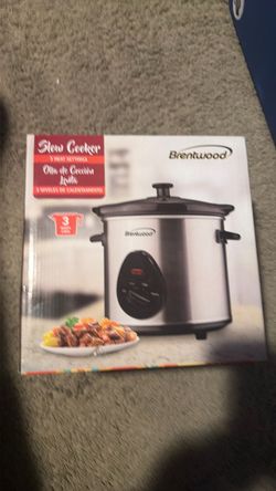 NEW Brentwood 3-Quart Slow Cooker – Stainless Steel