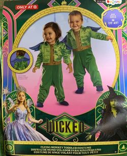 New Wicked Flying Monkey Costume Toddler Jumpsuit with Wings