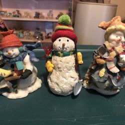 Three Adorable Snowmen Sellin For $5 EACH