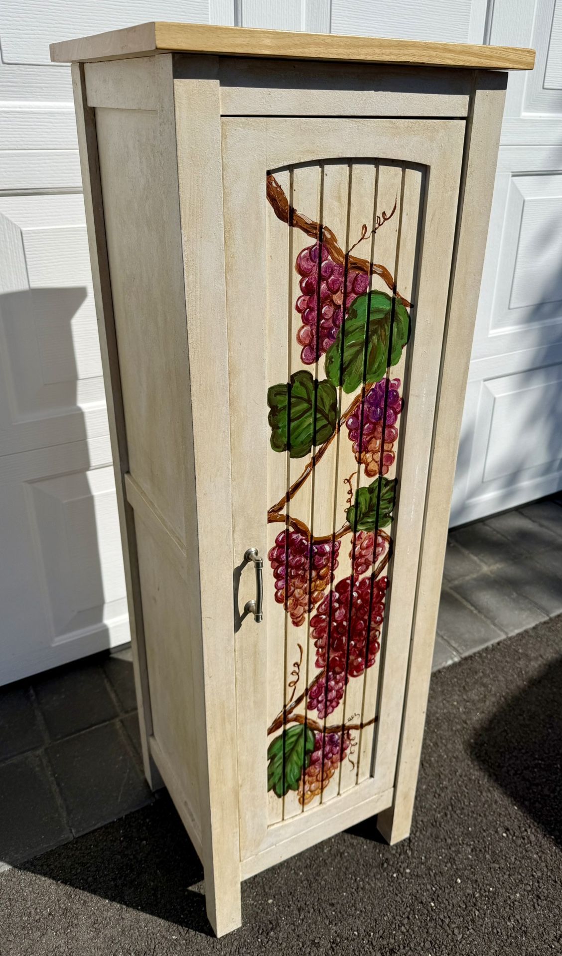 Country Cabinet with Painted Grape Door