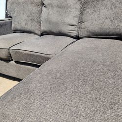 *FREE DELIVERY* Slate Gray Sectional Couch W/ Reversible Chaise