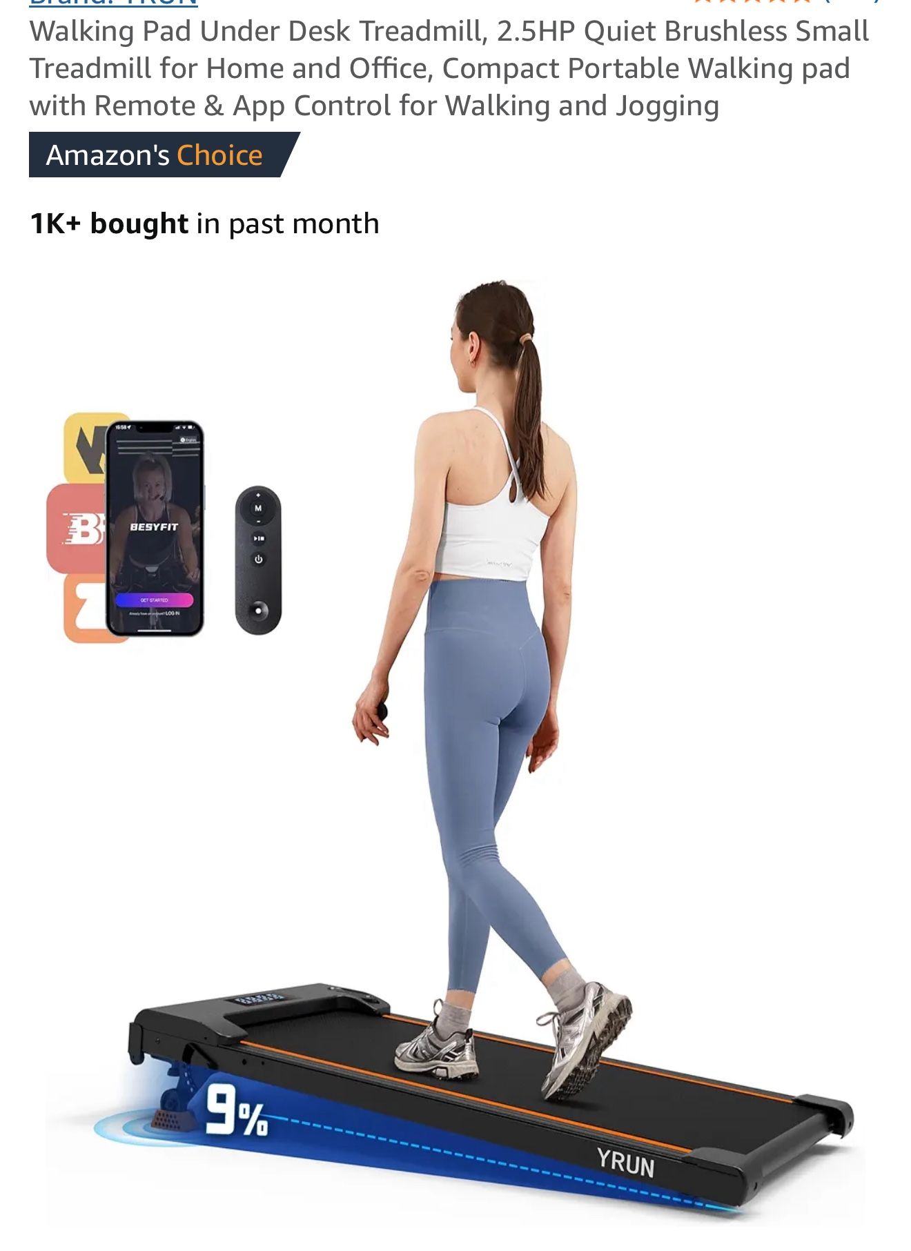 Walking Pad Treadmill Under Desk New. With Remote And LCD