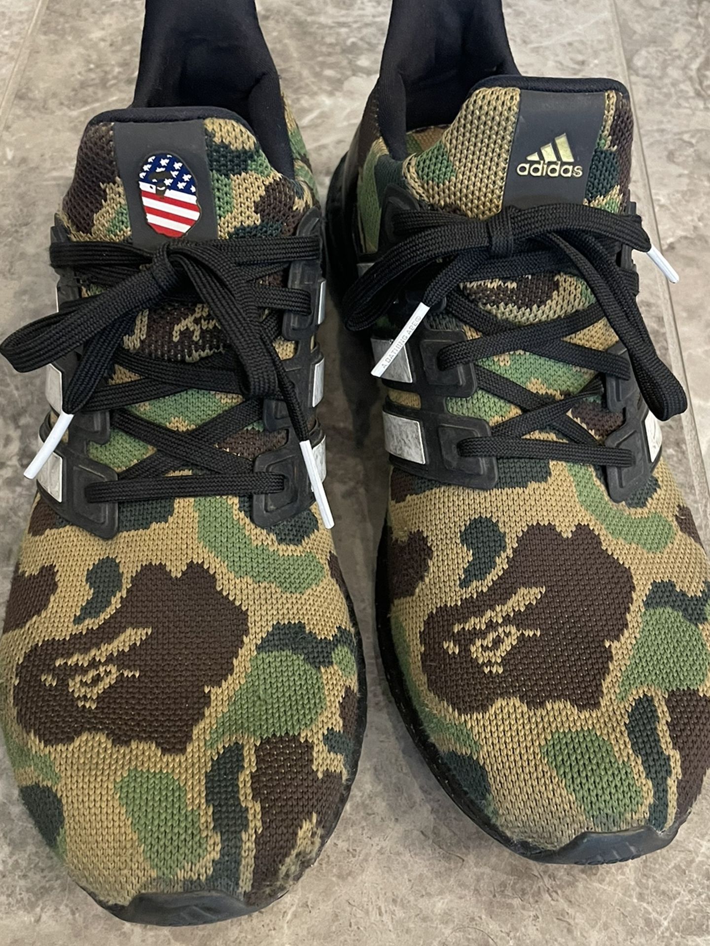 Adidas Ultra Boost 4.0 bape camo Sz 10 .