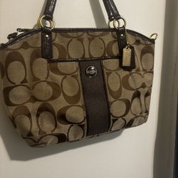 Brown Coach Shoulder Bag 
