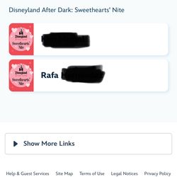 DisneyLand Sweet hearts nite Tickets 2026