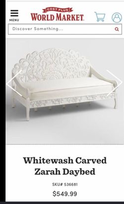 Moving Sale! ✨ BEAUTIFUL WHITE CARVED DAYBED —$350 ✨