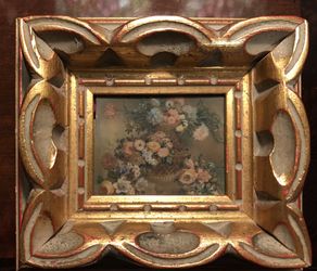 Absolutely beautiful vintage hand painted flowers on Vellum.